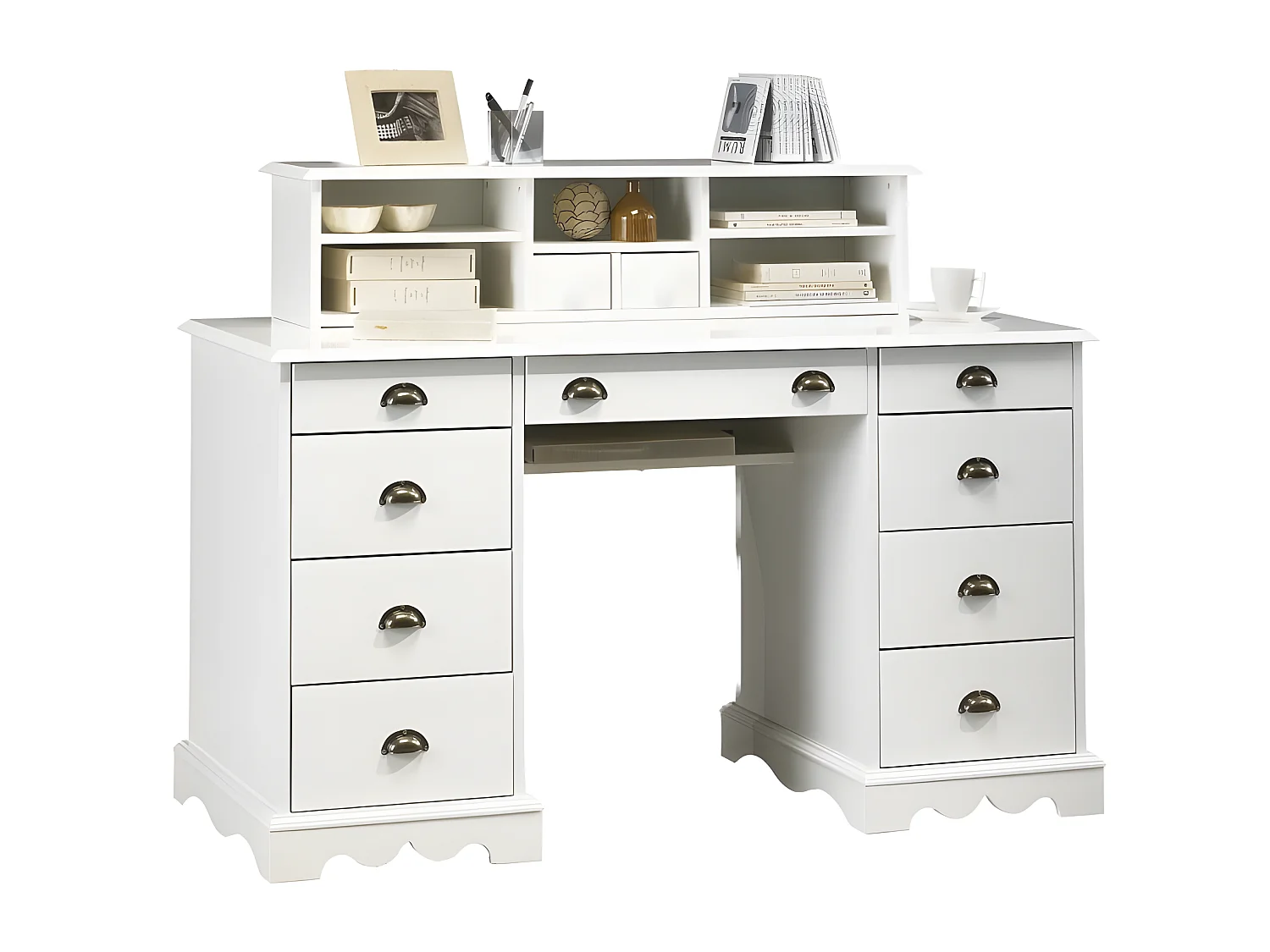 Grand Bureau Blanc "Bureau du Notaire"