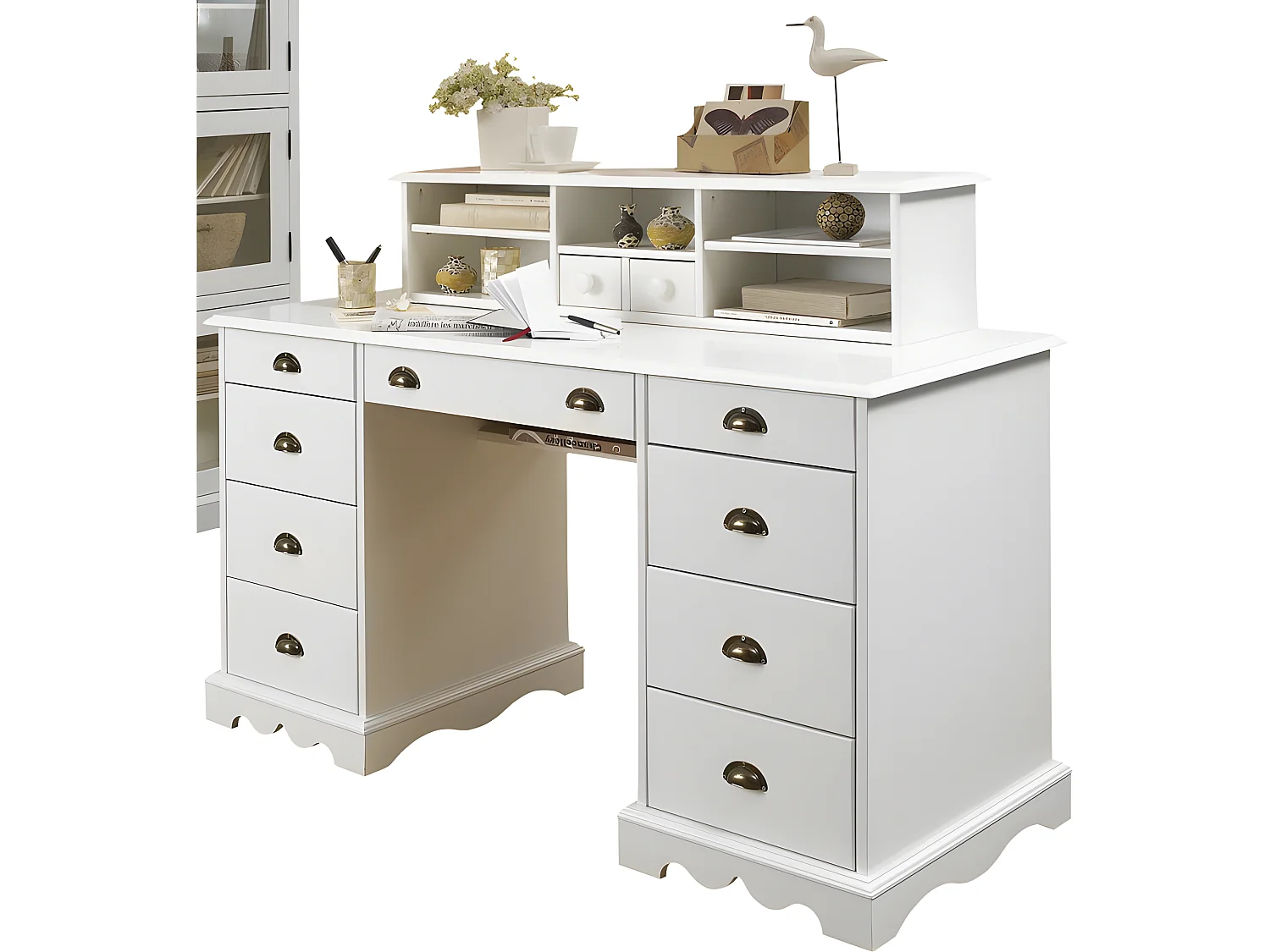 Grand Bureau Blanc "Bureau du Notaire"