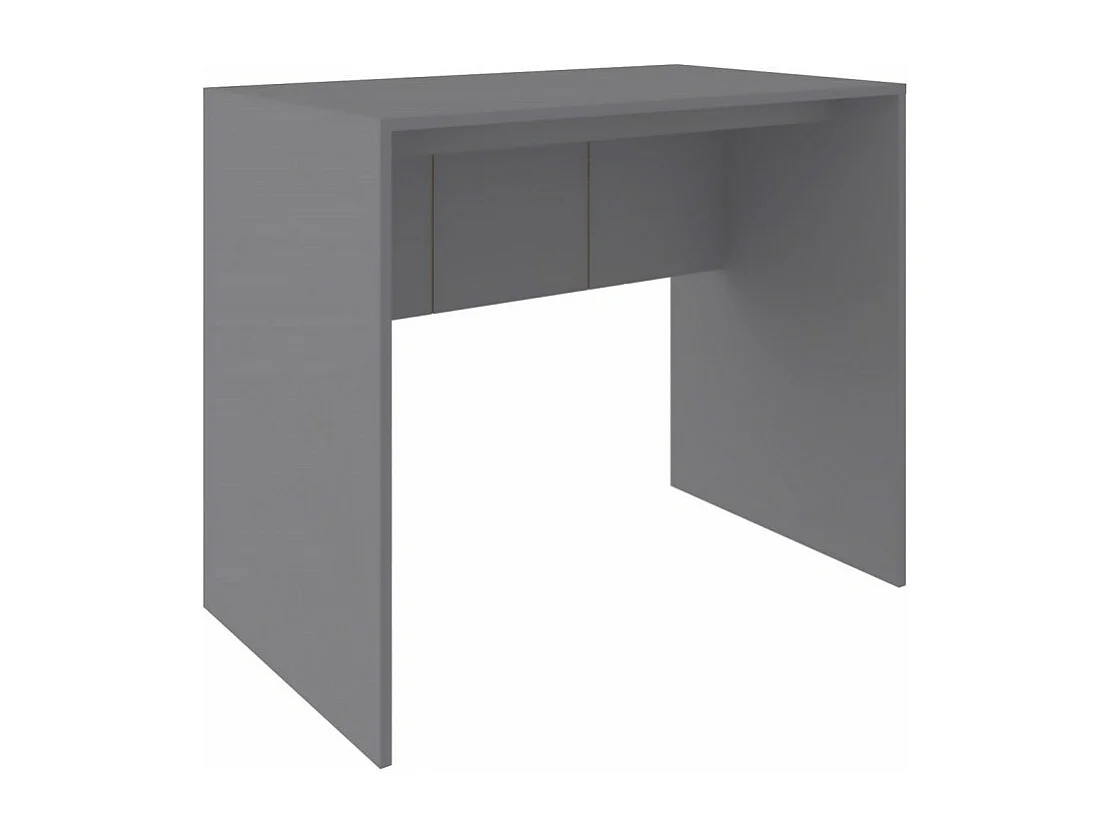 Bureau Gris Mat L 90 H 76 P 54 cm