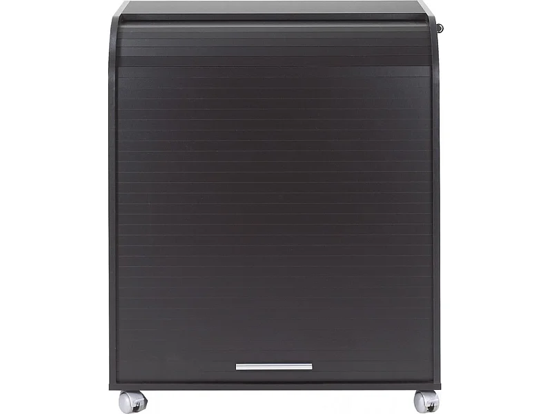 Bureau Informatique Noir à Roulettes - Coloris: Noir