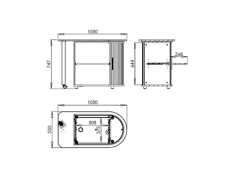 Bureau Informatique Blanc et Table Pivotante - Coloris: Aluminium