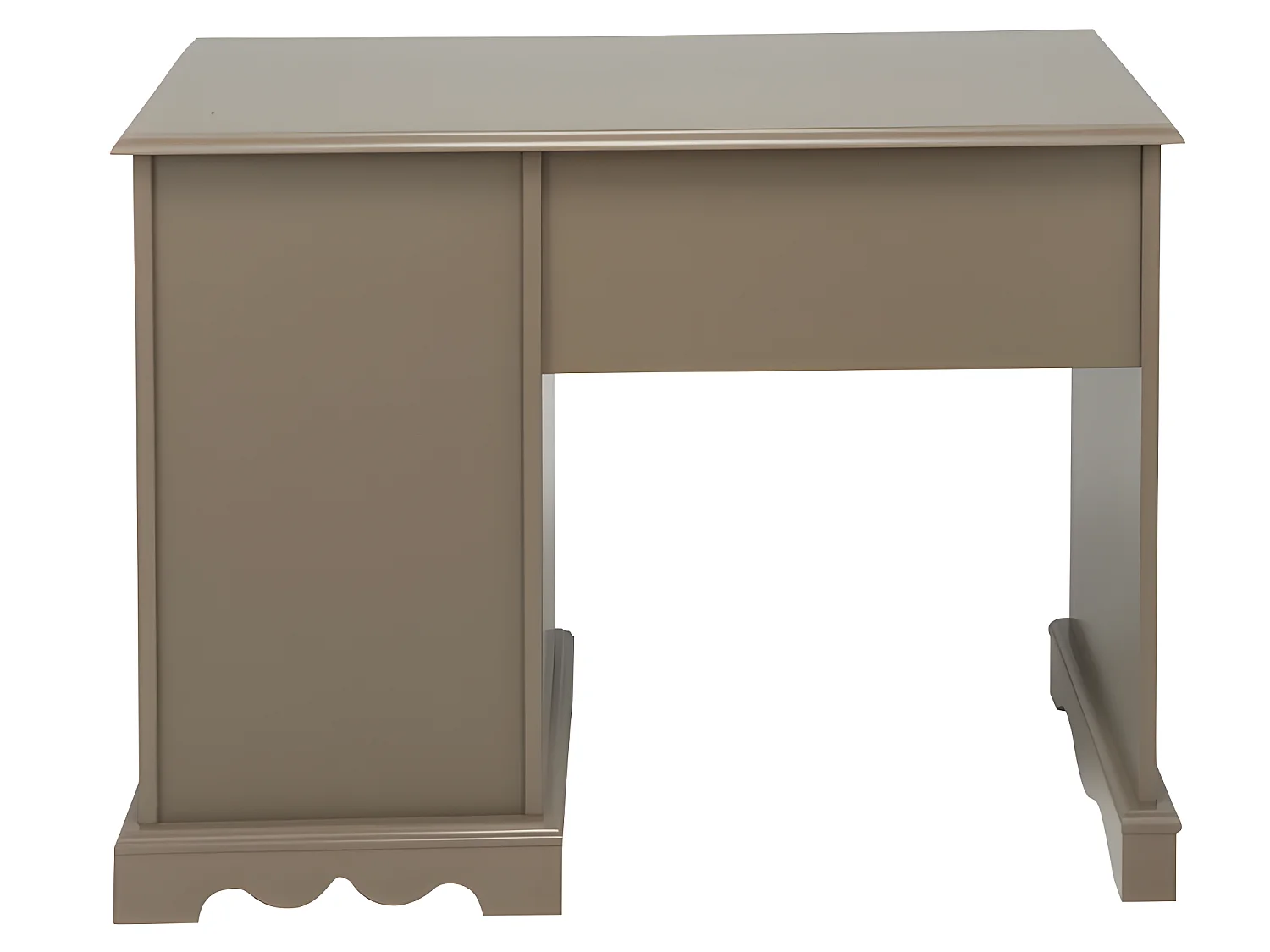 Bureau Taupe 5 Tiroirs Style Anglais