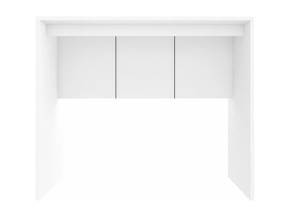 Bureau Blanc Mat L 90 H 76 P 54 cm