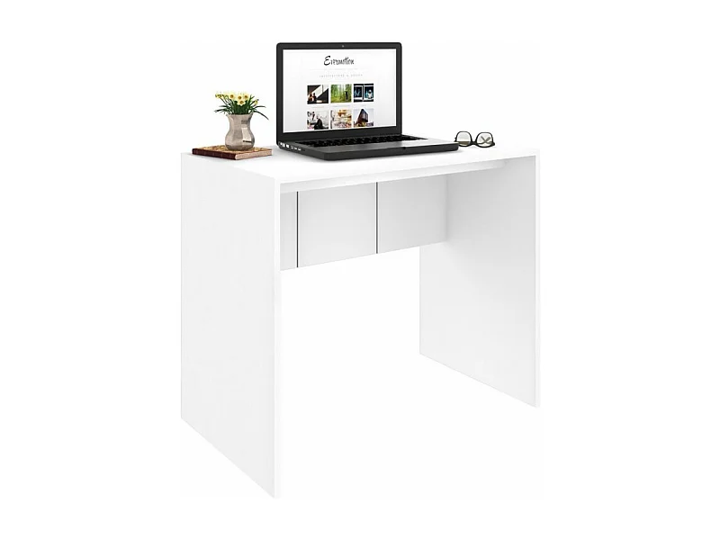 Bureau Blanc Mat L 90 H 76 P 54 cm