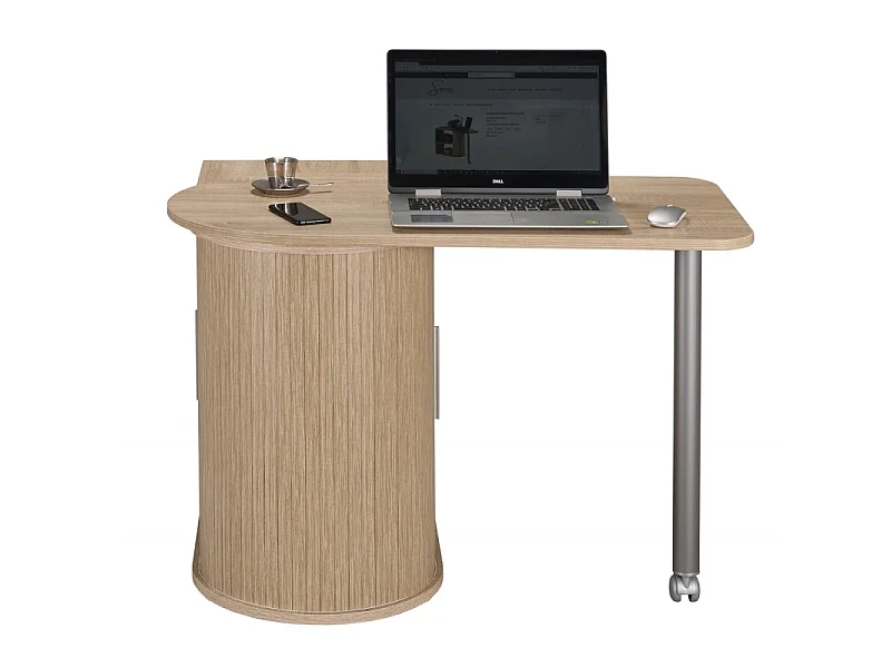 SIMMOB Modularer Schreibtisch mit Rollladen Computertisch 75 x 131 x 55 cm