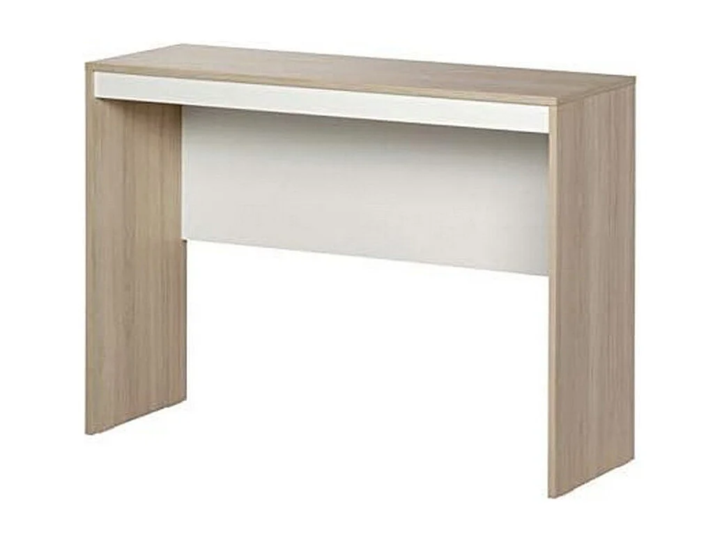 Bureau Chêne et Blanc 2 Voiles de fond de renfort L 106 H 77.4 P 38.5 cm