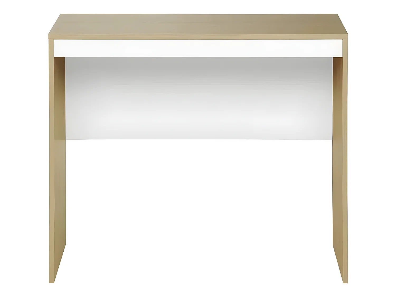 Bureau Chêne et Blanc L 91.5 H 77 P 52.5 cm