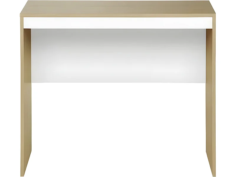 Bureau Chêne et Blanc L 91.5 H 77 P 52.5 cm