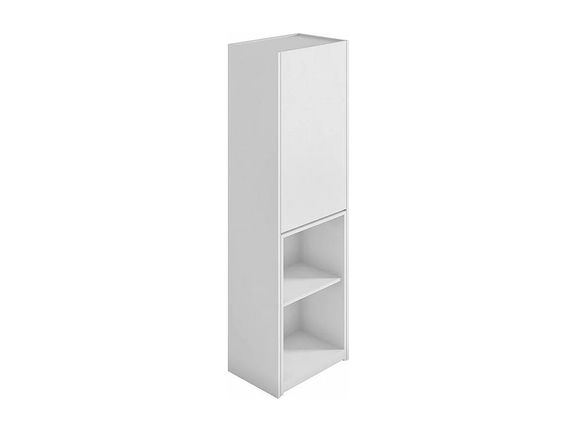 Bureau et Armoire Repliables Blancs 4 Niches L 117.3 H 159.5 P 48 cm