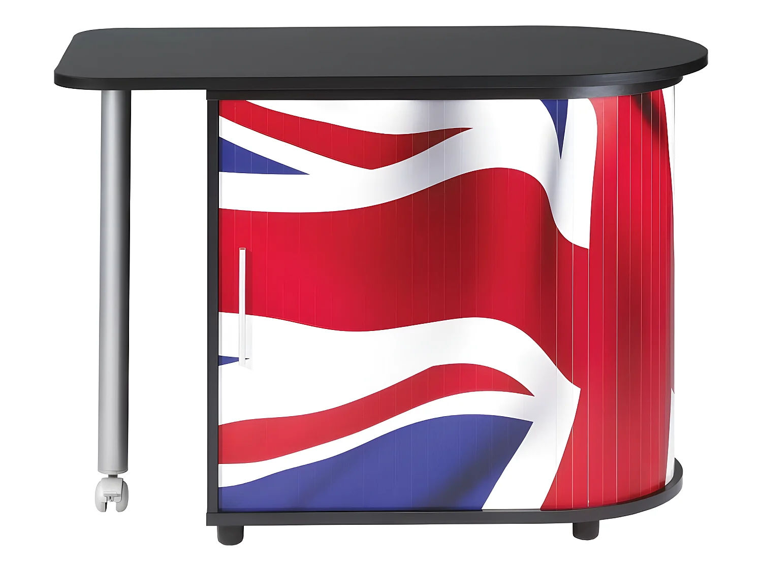 Bureau Pivotant Noir et Meuble de Rangement - Coloris: Drapeau anglais 701