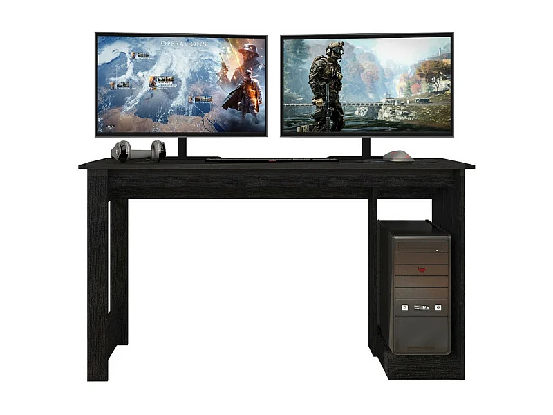 Bureau Gamer Noir Support UC L 136 H 75 P 54 cm