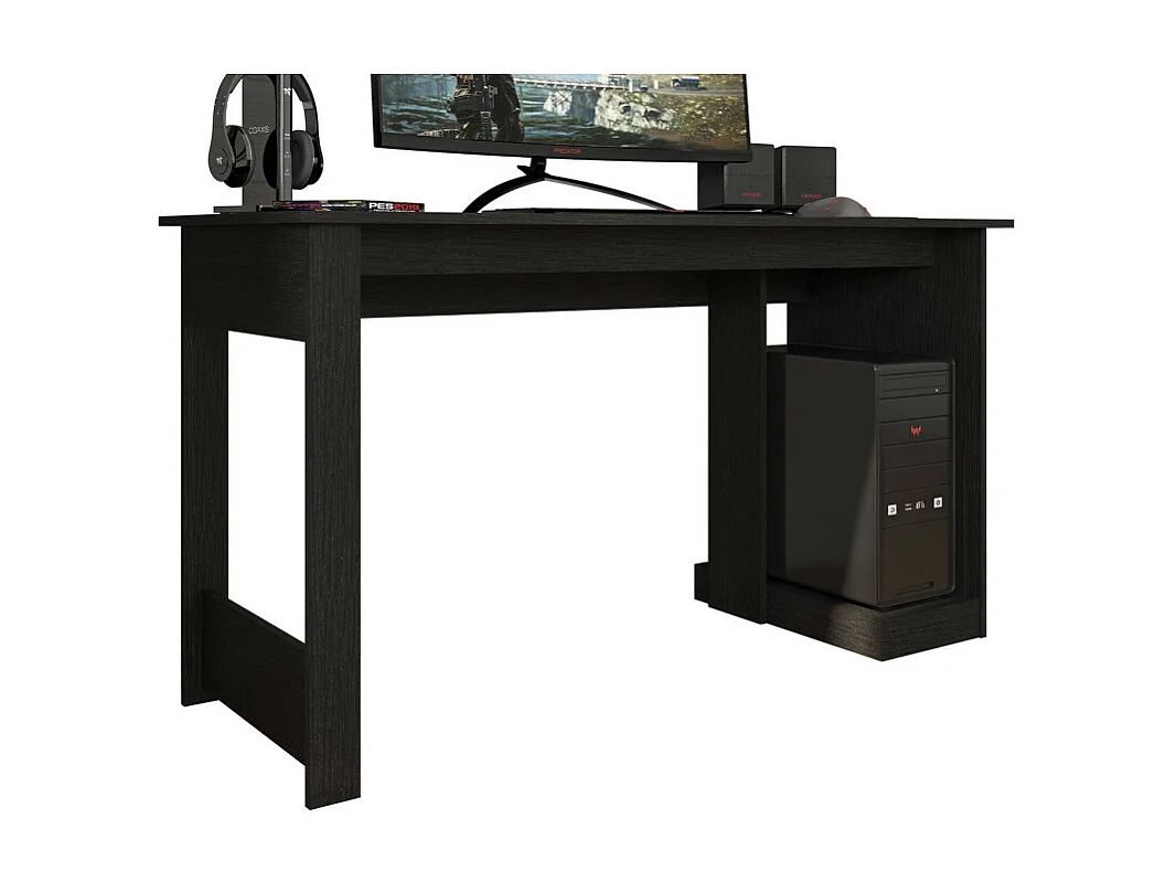 Bureau Gamer Noir Support UC L 136 H 75 P 54 cm