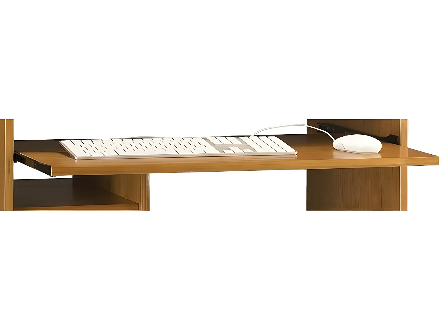 Desserte Informatique Pin Miel 5 Niches L 88 H 85.5 P 55 cm