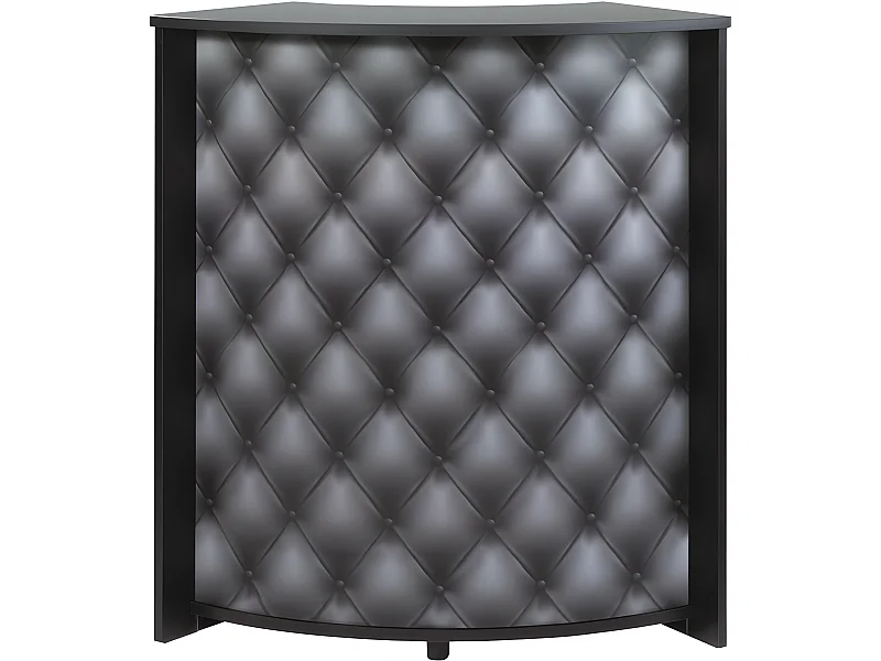 Meuble-Comptoir Bar 96 cm Noir 3 Niches - Coloris: Capitons 911