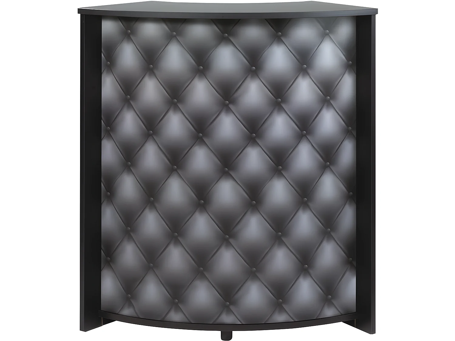 Meuble-Comptoir Bar 96 cm Noir 3 Niches - Coloris: Capitons 911