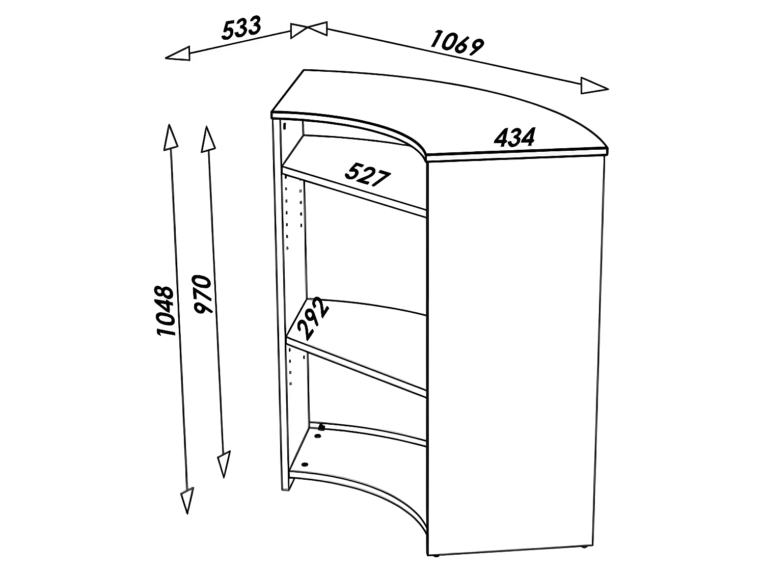 Meuble Bar Comptoir 2 Etagères Repose-Pieds Métal 106,9 x 104,8 x 53,3 cm - Coloris: Blanc