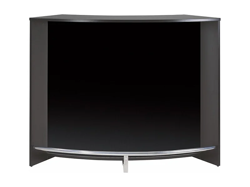 Comptoir d'Accueil 2 Portes Noir 4 Niches Serrure 134,5 x 104,8 x 55,3 cm - Coloris: Noir