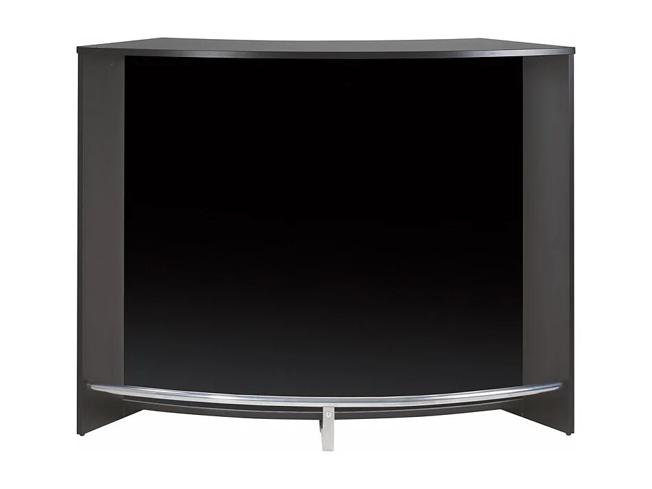 Comptoir d'Accueil 2 Portes Noir 4 Niches Serrure 134,5 x 104,8 x 55,3 cm - Coloris: Noir