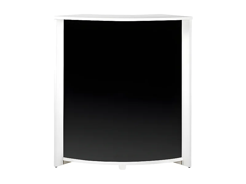 Meuble Comptoir Meuble Bar 96 cm Face Noire 3 Niches 96,7 x 104,8 x 44,9 cm - Coloris: Blanc