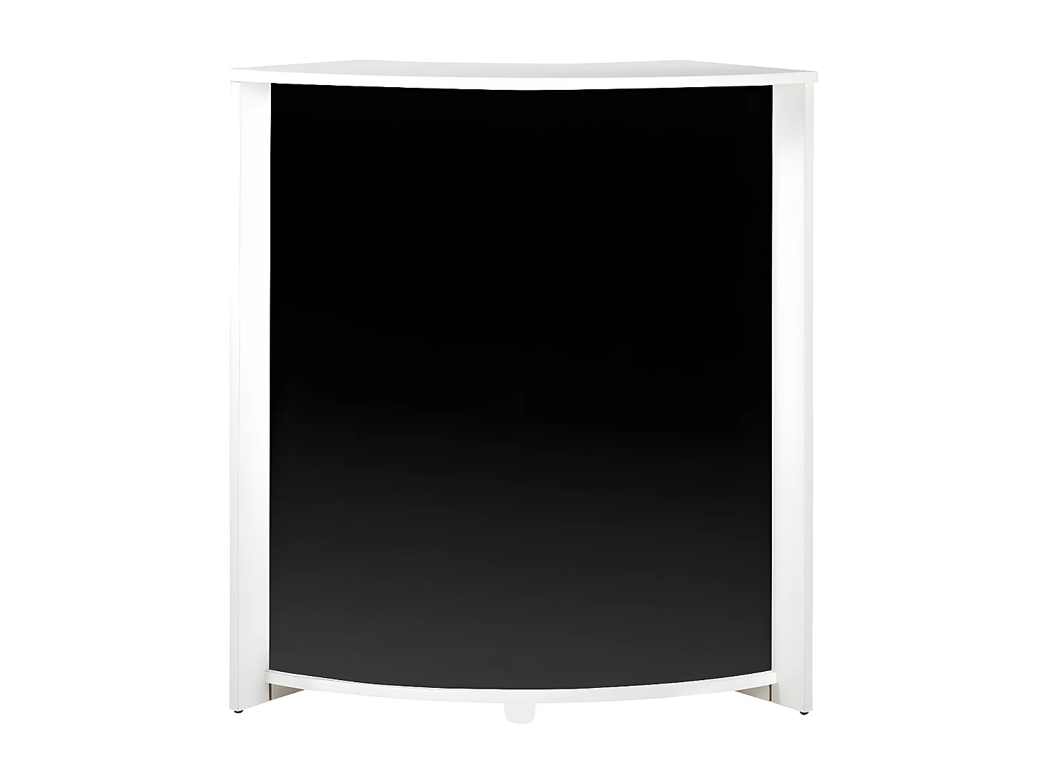 Meuble Comptoir Meuble Bar 96 cm Face Noire 3 Niches 96,7 x 104,8 x 44,9 cm - Coloris: Blanc