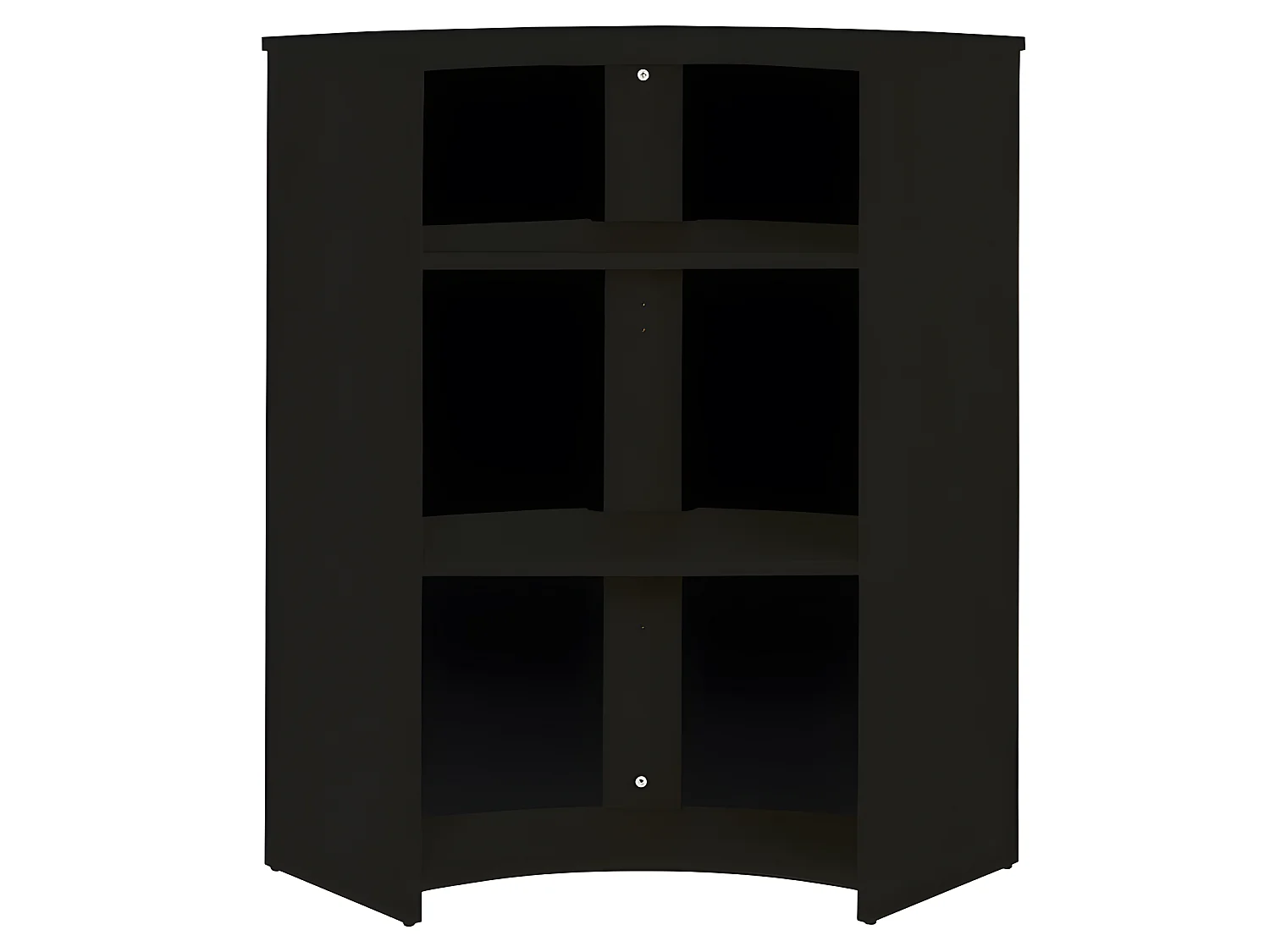Meuble Comptoir Meuble Bar 96 cm Face Noire 3 Niches 96,7 x 104,8 x 44,9 cm - Coloris: Noir