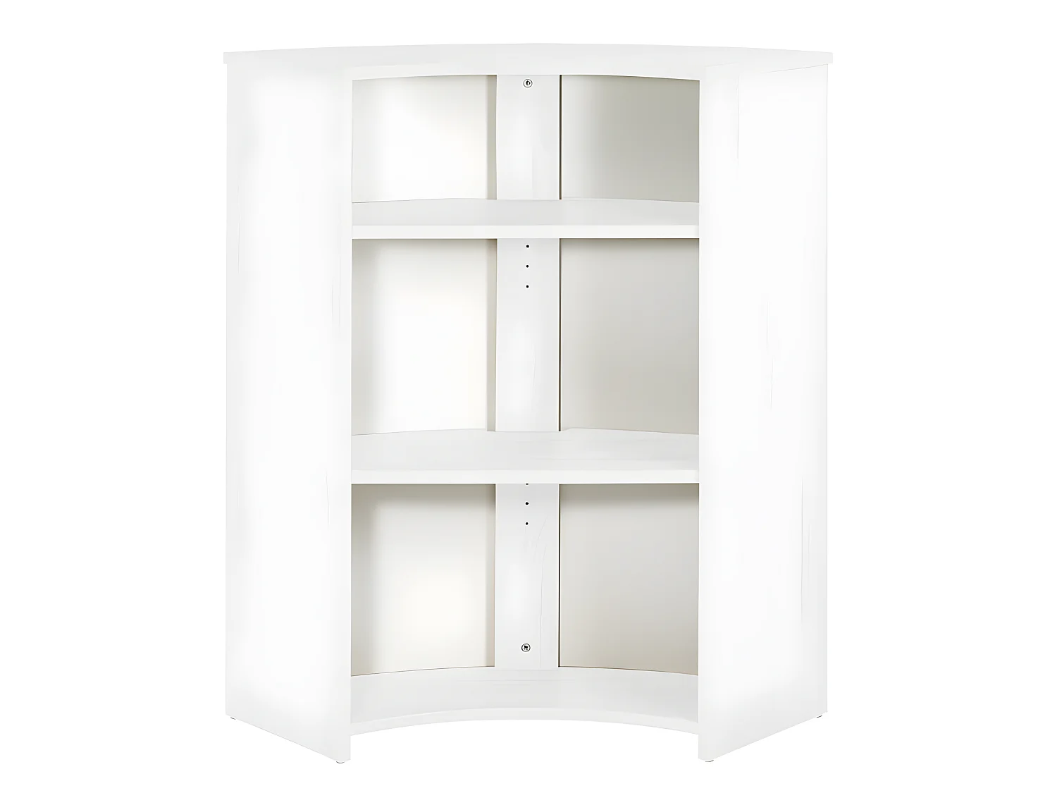 Meuble Comptoir Bar 96 cm Blanc 3 Niches - Coloris: Blanc