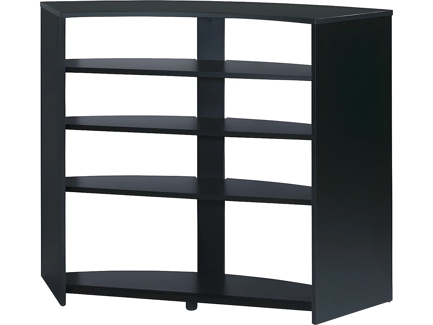 Meuble Bar Comptoir d'Accueil Noir 3 Tablettes 134,5 x 104,8 x 55,3 cm - Coloris: Drapeau Suisse 650