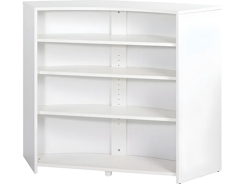 Meuble Bar, Meuble Comptoir Blanc 135 cm - Coloris: Rock 451