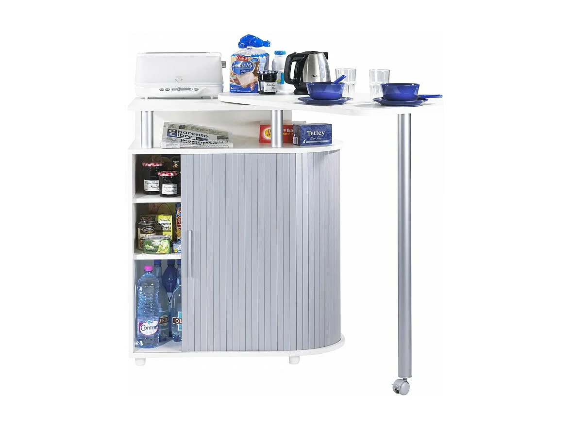 Mange-Debout Blanc Alu