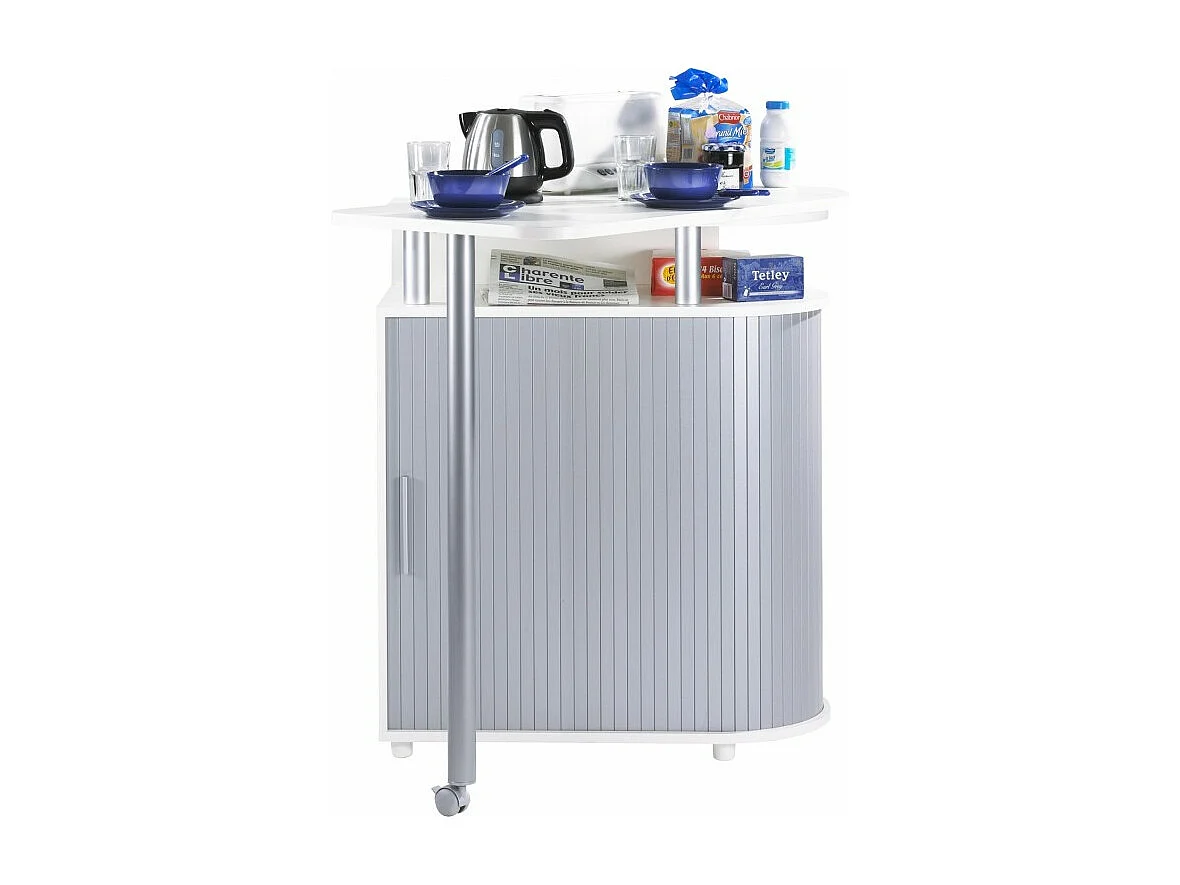 Mange-Debout Blanc Alu