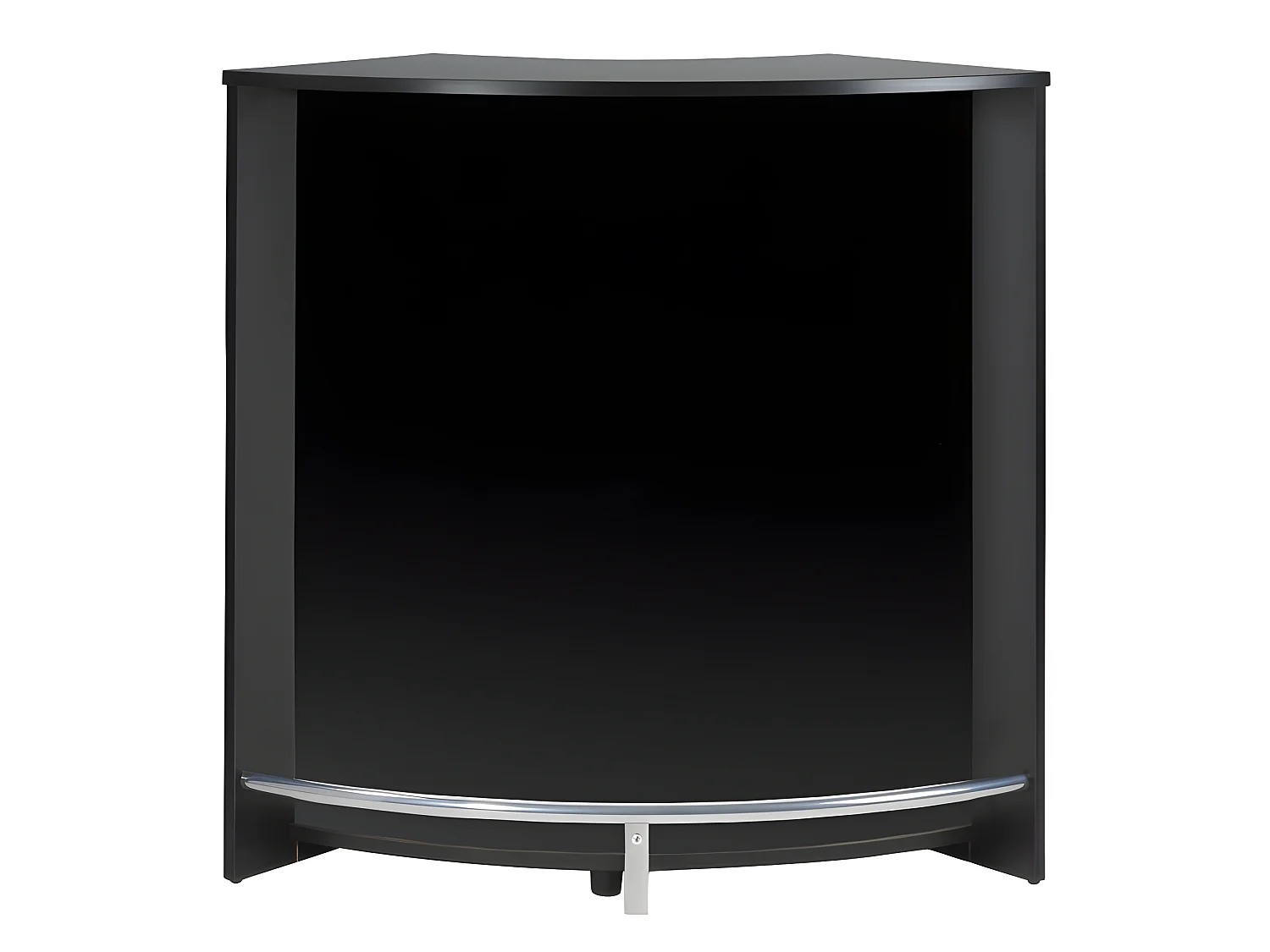 Meuble Bar Comptoir 2 Etagères Repose-Pieds Métal 106,9 x 104,8 x 53,3 cm - Coloris: Noir