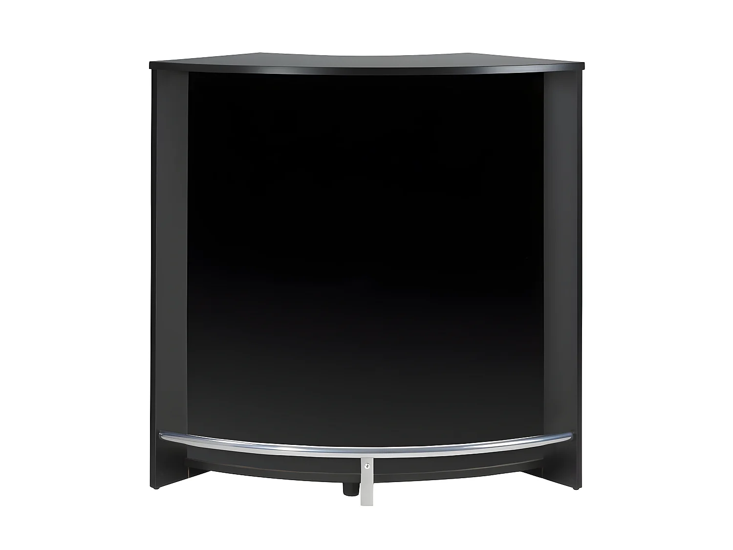 Meuble Bar Comptoir 2 Etagères Repose-Pieds Métal 106,9 x 104,8 x 53,3 cm - Coloris: Noir