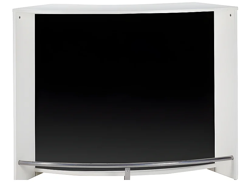 Meuble Bar Meuble Comptoir Noir ou Blanc Face Noire 134,5 x 104,8 x 55,3 cm - Coloris: Blanc