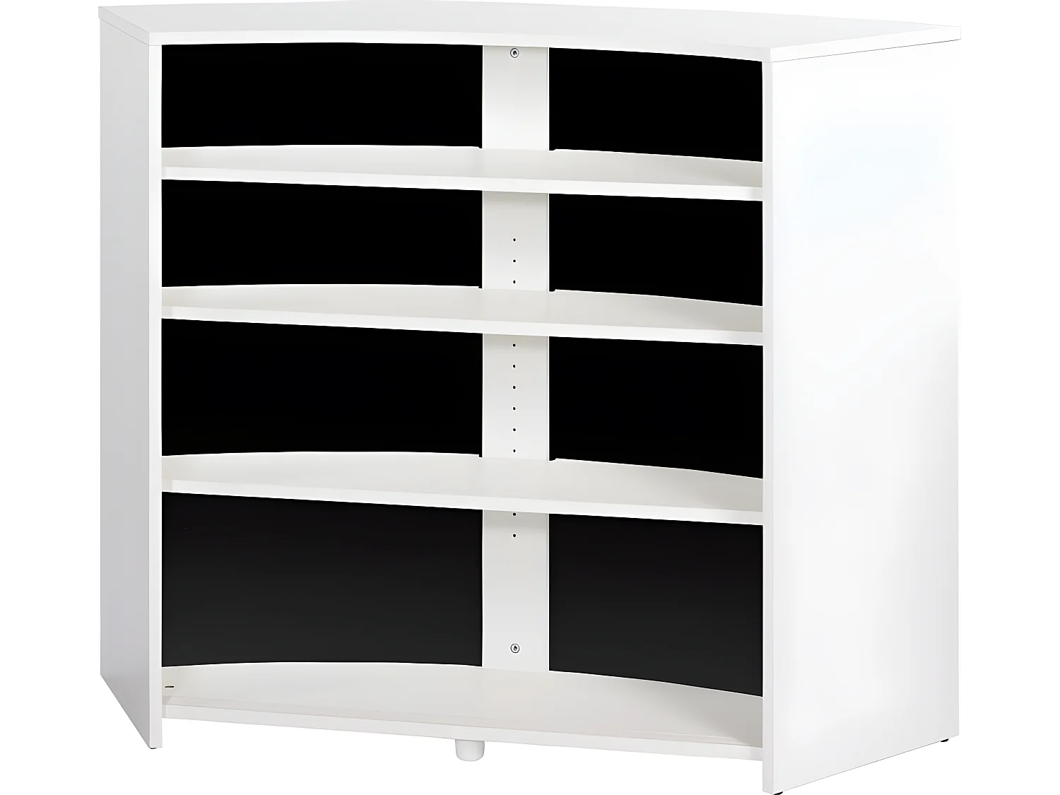 Meuble Bar Meuble Comptoir Noir ou Blanc Face Noire 134,5 x 104,8 x 55,3 cm - Coloris: Blanc