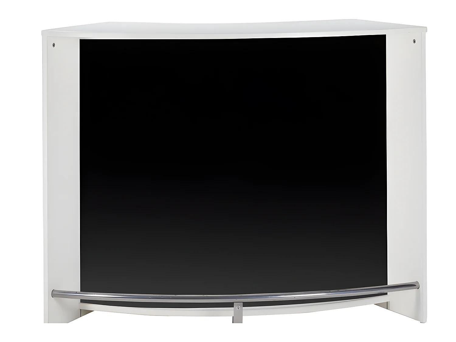 Meuble Bar Meuble Comptoir Noir ou Blanc Face Noire 134,5 x 104,8 x 55,3 cm - Coloris: Blanc