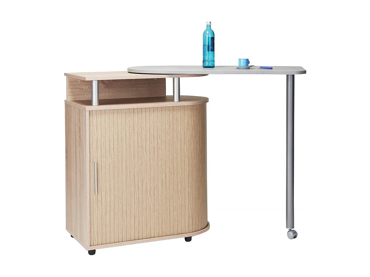 Desserte de Cuisine et Table Pivotante Chêne