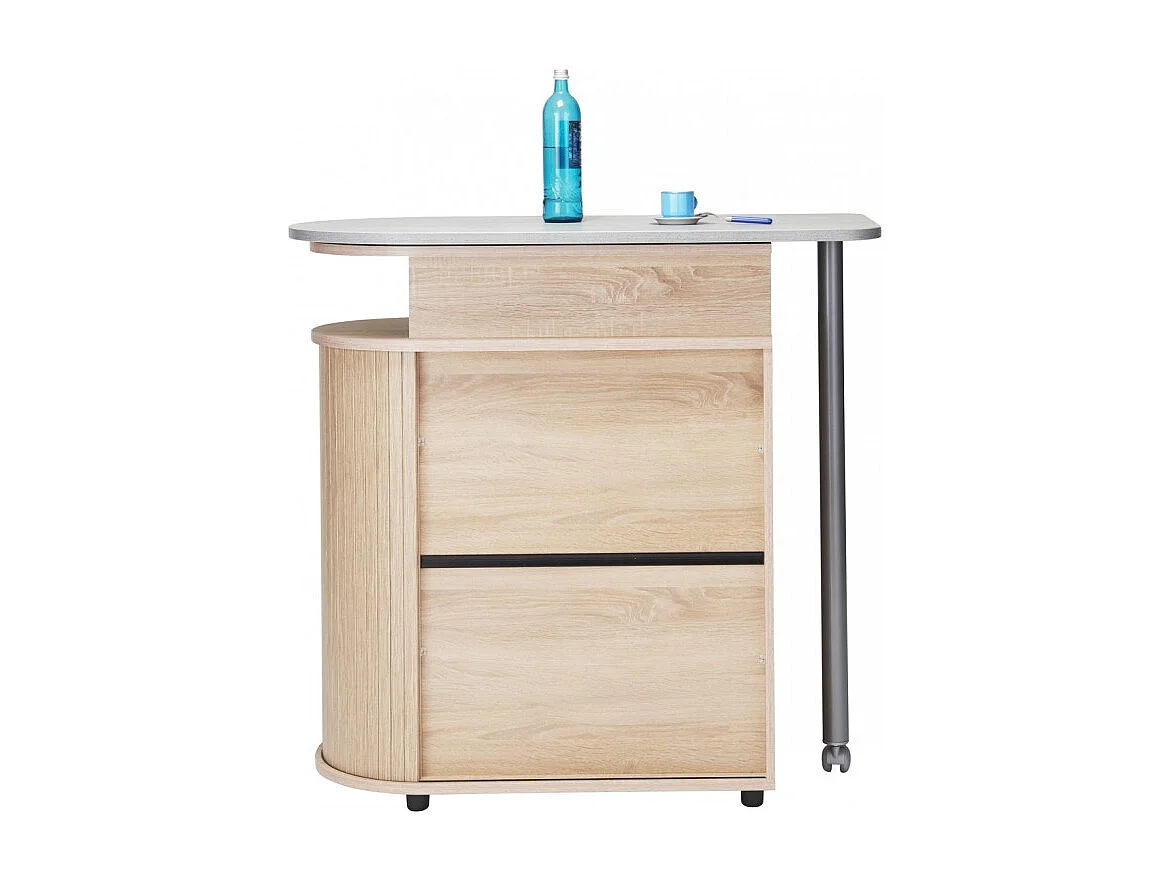 Desserte de Cuisine et Table Pivotante Chêne