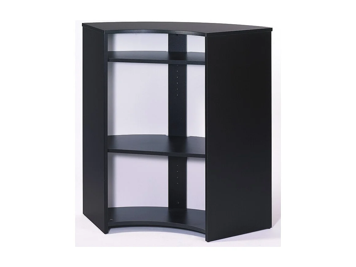 Meuble Comptoir Bar Noir 3 Niches Repose-Pieds Métal 106,9 x 104,8 x 53,3 cm - Coloris: Blanc