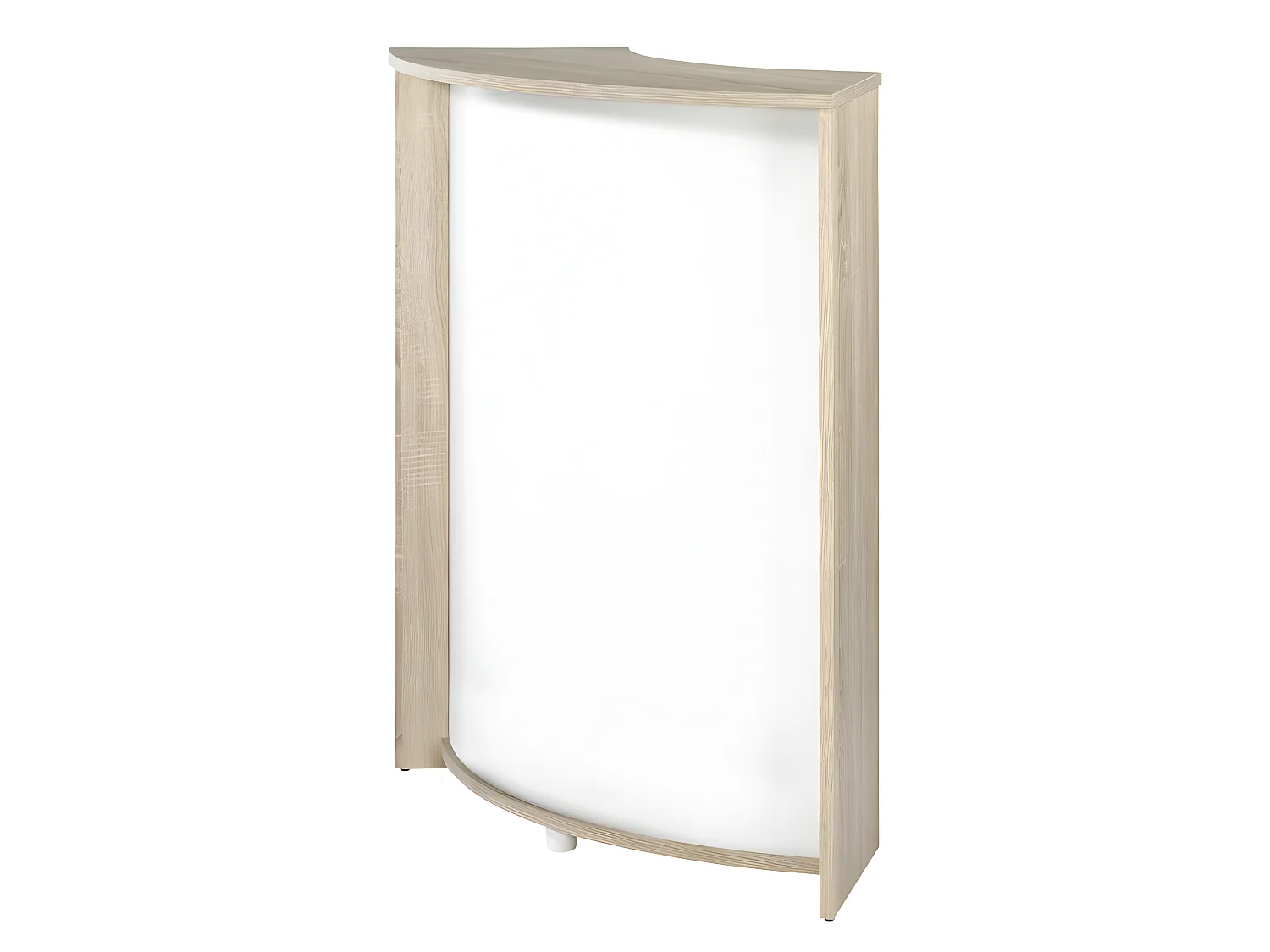 Meuble-Comptoir Bar Chêne 3 Niches 96,7 x 104,8 x 44,9 cm - Coloris: Blanc