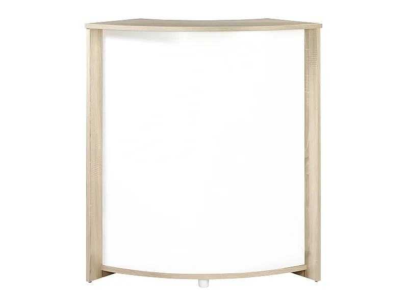 Meuble-Comptoir Bar Chêne 3 Niches 96,7 x 104,8 x 44,9 cm - Coloris: Blanc