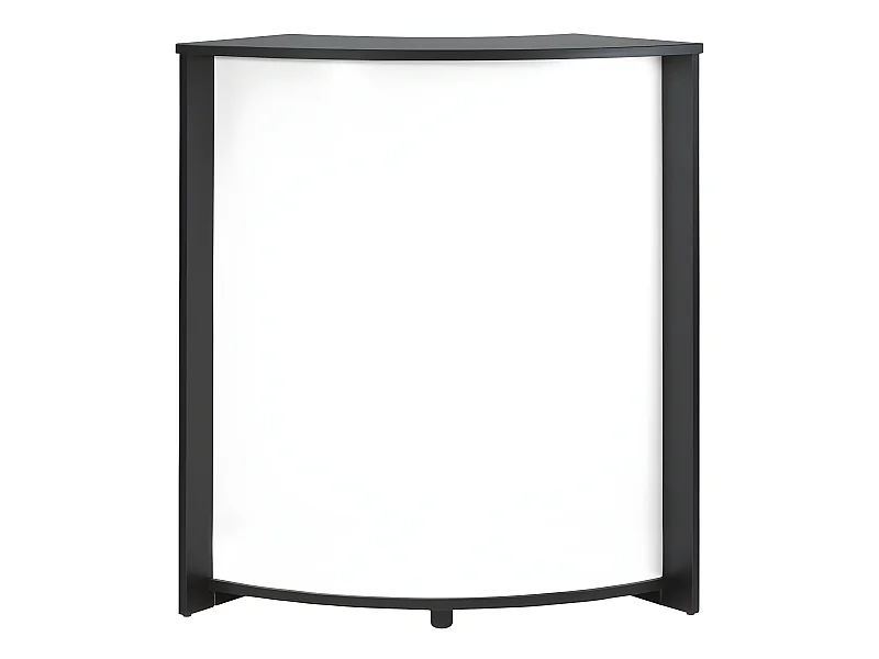 Meuble-Comptoir Bar 96 cm Noir 3 Niches - Coloris: Blanc