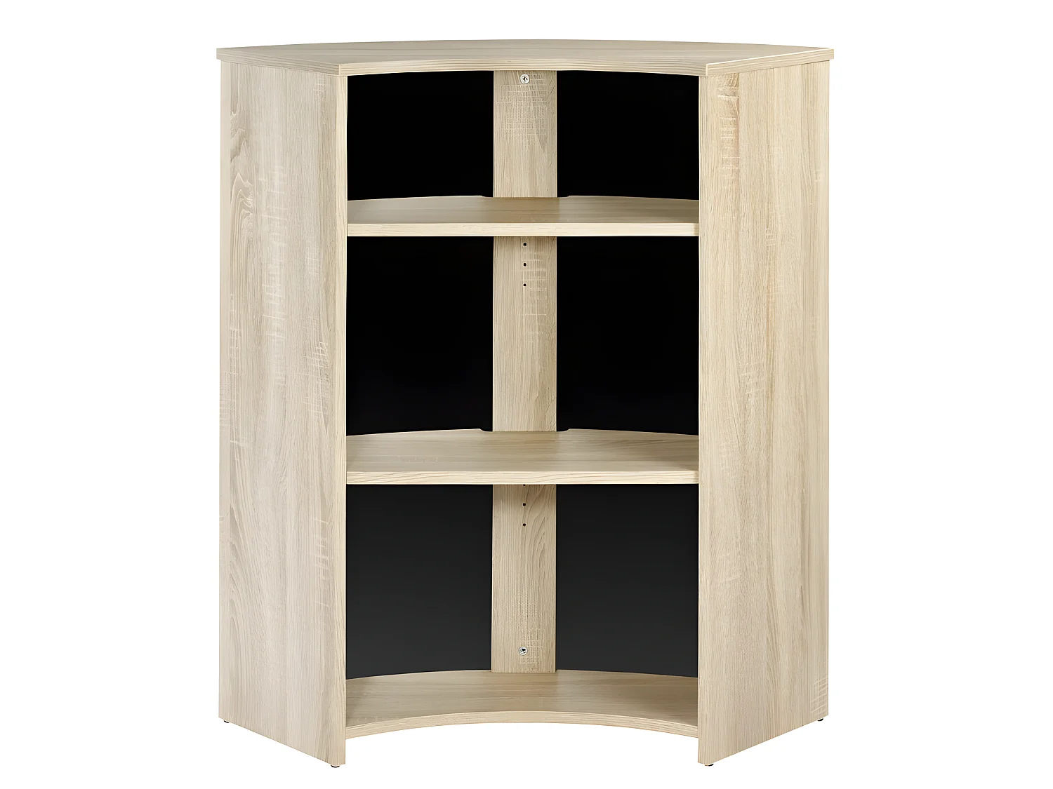 Meuble-Comptoir Bar Chêne 3 Niches 96,7 x 104,8 x 44,9 cm - Coloris: Noir