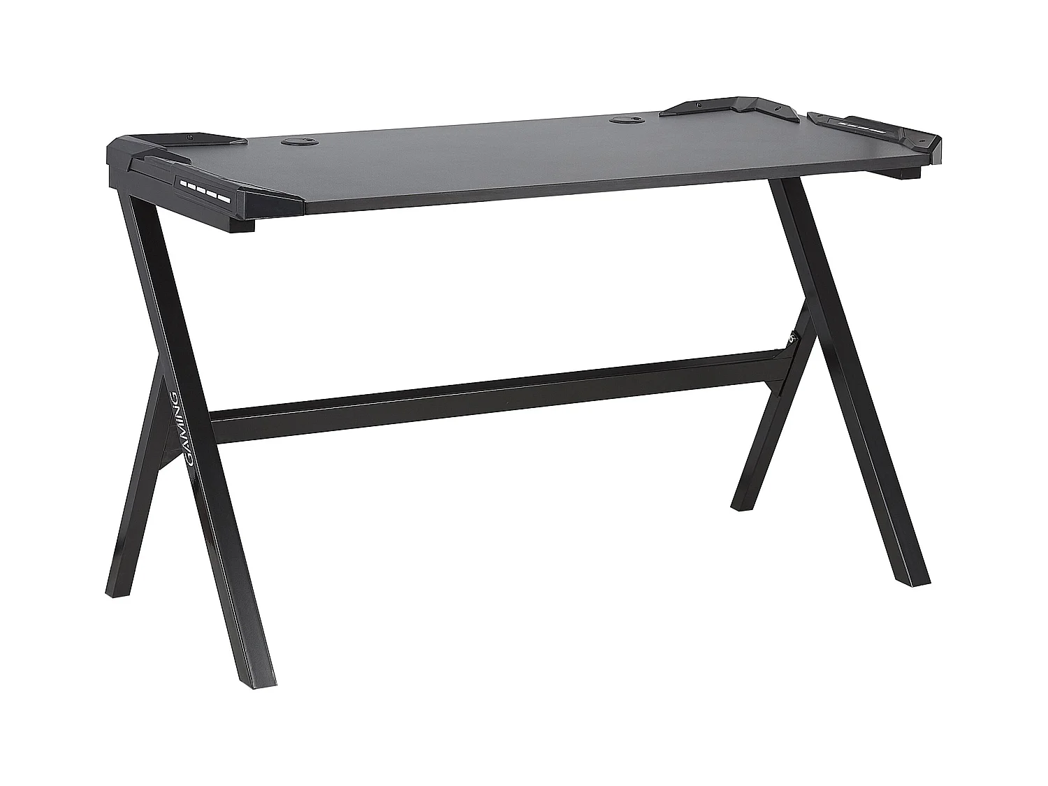 Bureau de jeu DANVERS Noir 120 cm 60 cm LED RVB