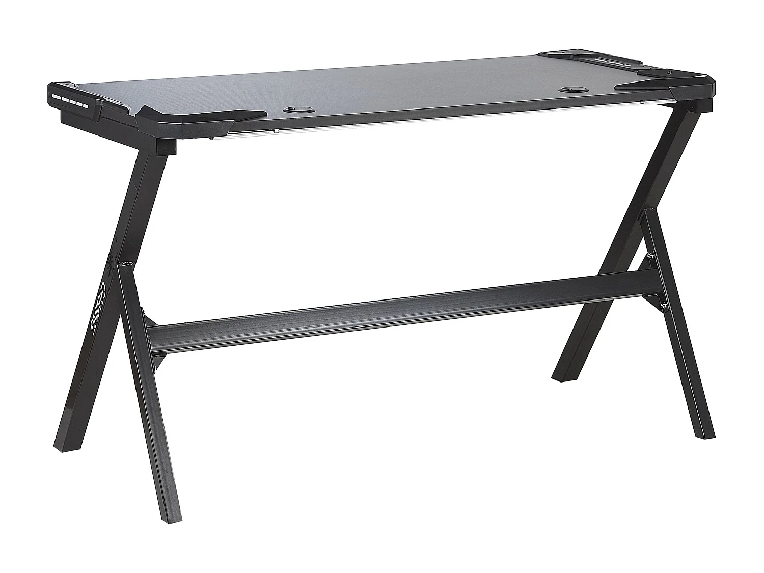 Gaming-Tisch DANVERS Schwarz 120 cm 60 cm RGB LED