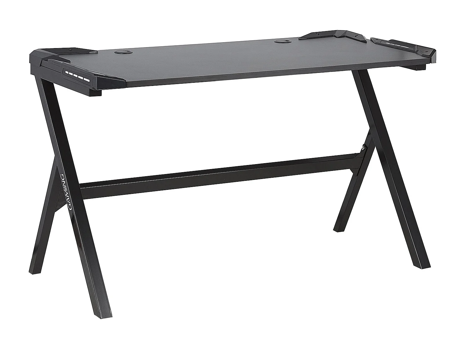 Game bureau DANVERS Zwart 120 cm 60 cm RGB LED