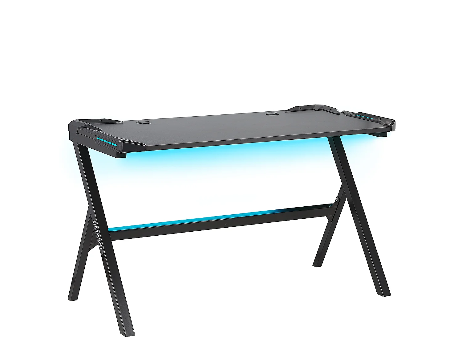 Bureau de jeu DANVERS Noir 120 cm 60 cm LED RVB