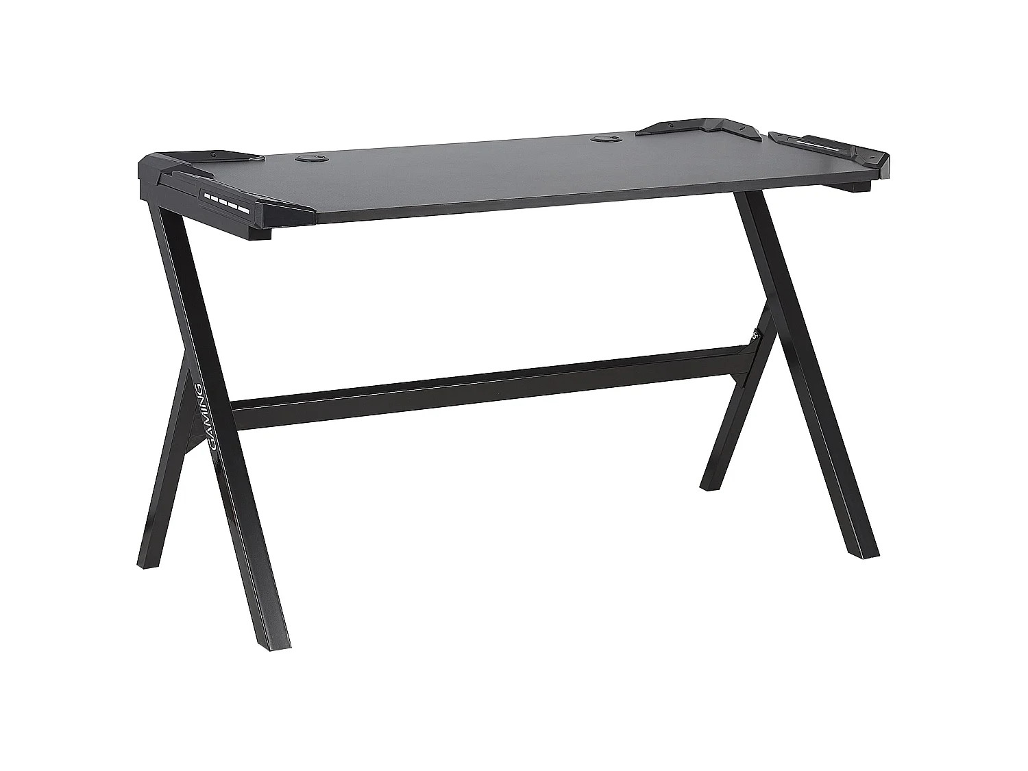 Bureau de jeu DANVERS Noir 120 cm 60 cm LED RVB