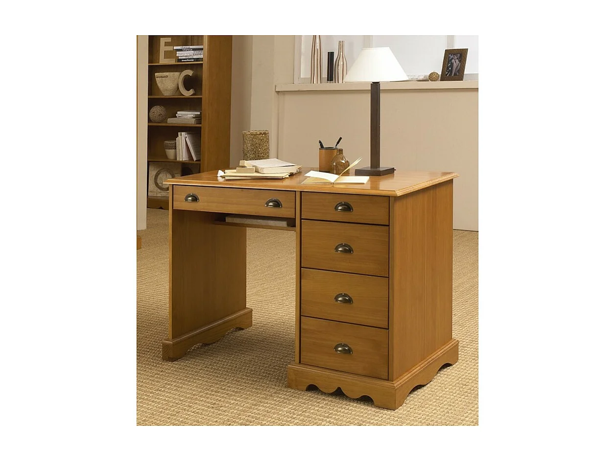 Bureau Junior Pin Miel de Style Anglais