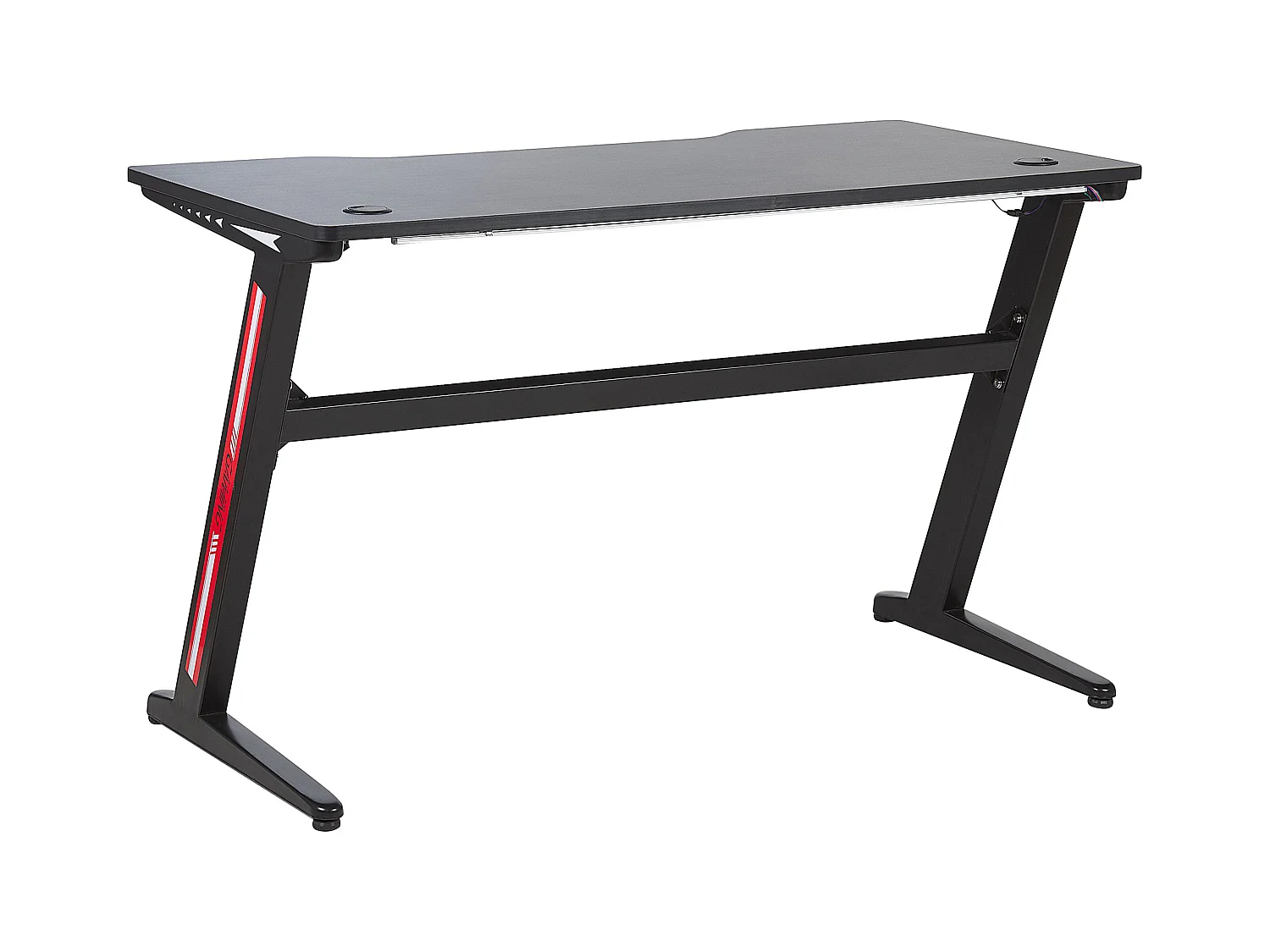 Futuristischer Gaming-Tisch schwarz mit RGB LED Beleuchtung 120 x 60 cm Darfur