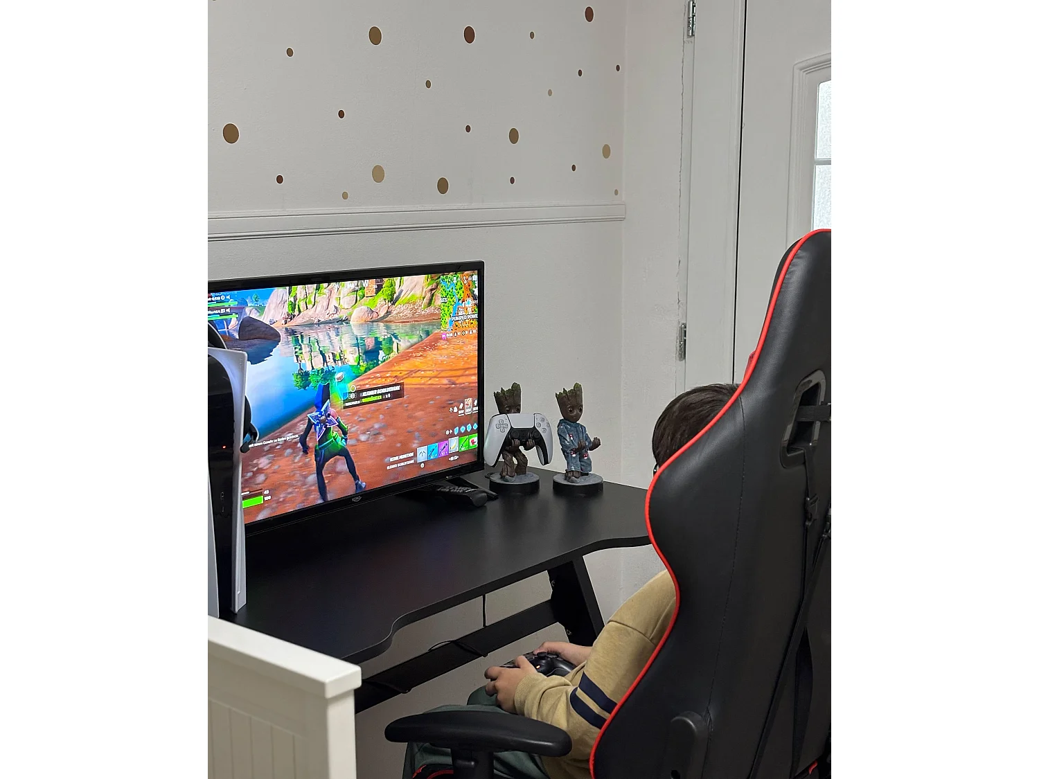 Bureau de jeu DARFUR Noir 120 cm 60 cm LED RVB